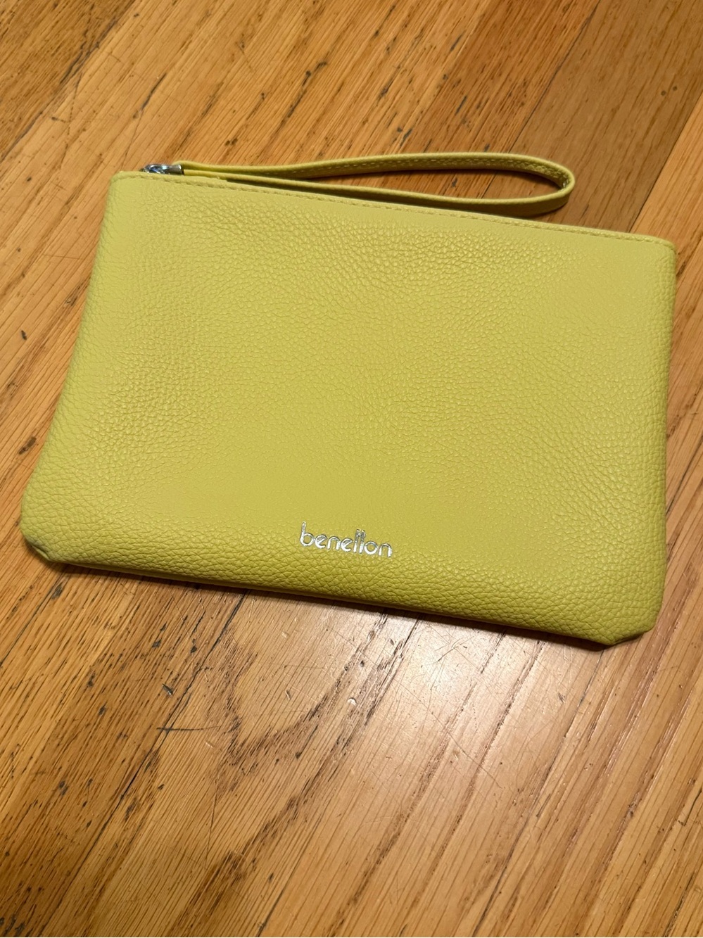 United Colors of Benetton “The Pouch” Wristlet in Bright Yellow